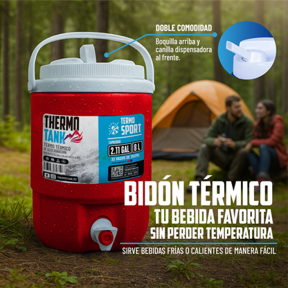 Termo De Galón Sport Thermo Tank 8 Litros | Rojo