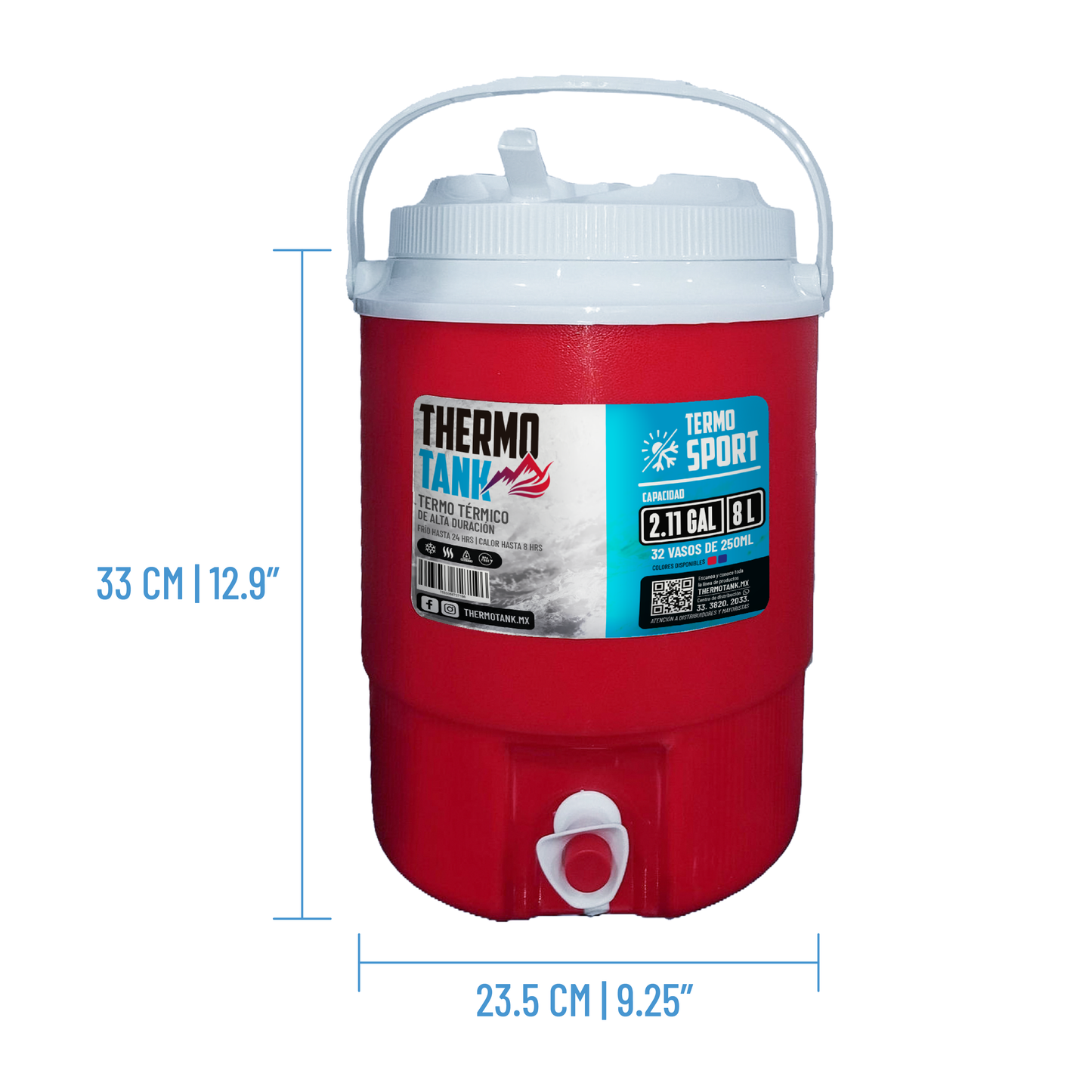 Termo De Galón Sport Thermo Tank 8 Litros | Rojo