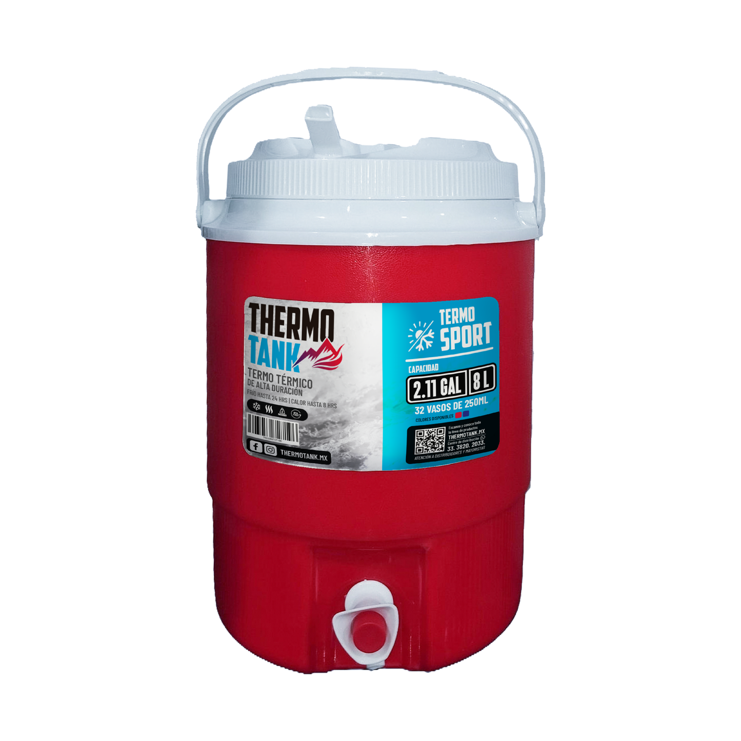 Termo De Galón Sport Thermo Tank 8 Litros | Rojo