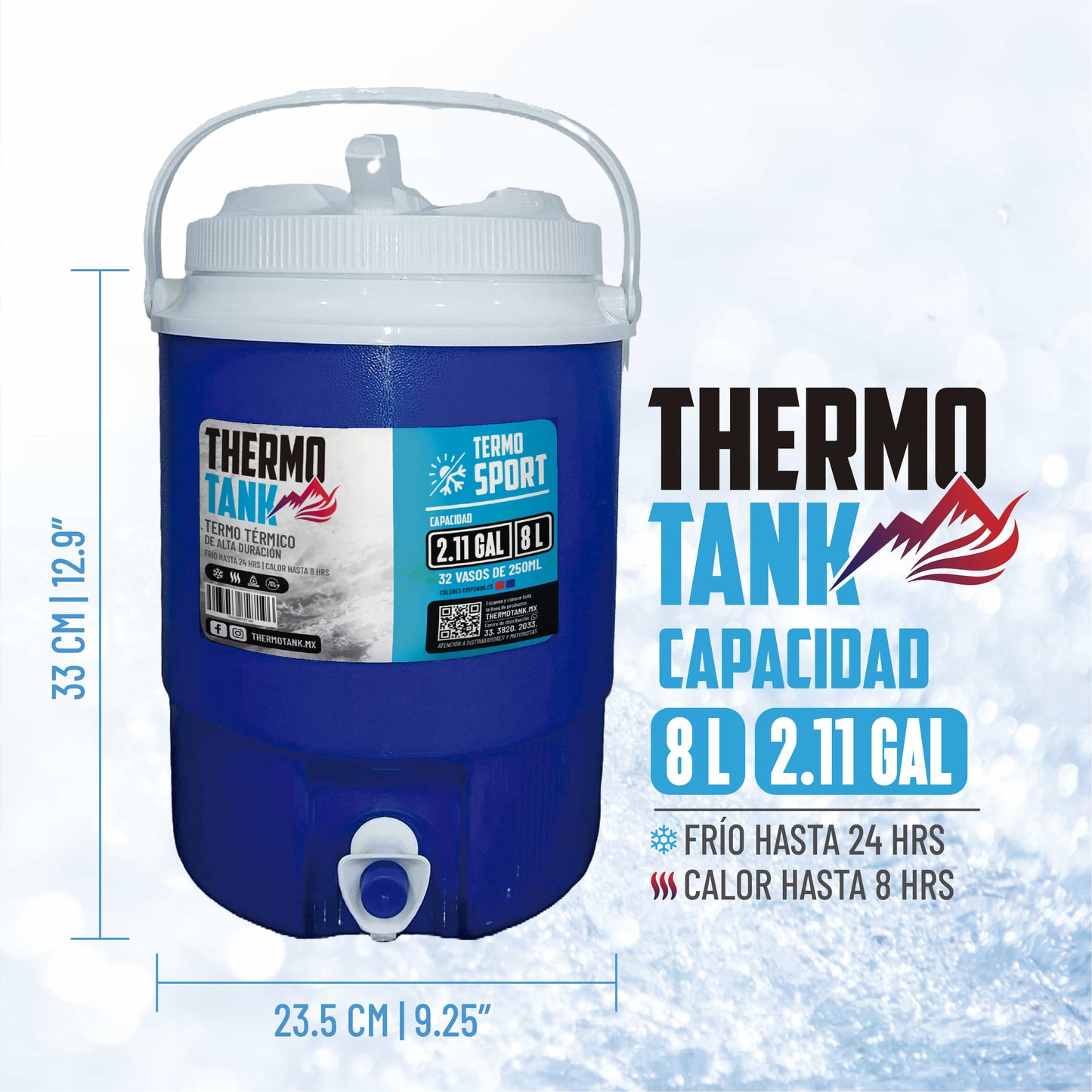 Termo De Galón Sport Thermo Tank 8 Litros | Azul