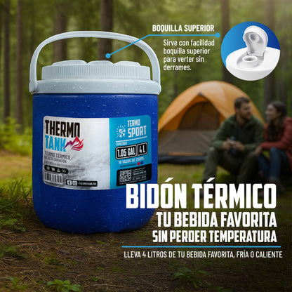 Termo De Galón Thermo Tank 4 Litros / 1.05 Gal | Azul