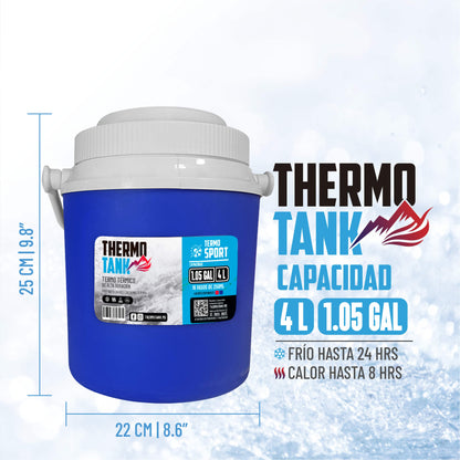 Termo De Galón Thermo Tank 4 Litros / 1.05 Gal | Azul